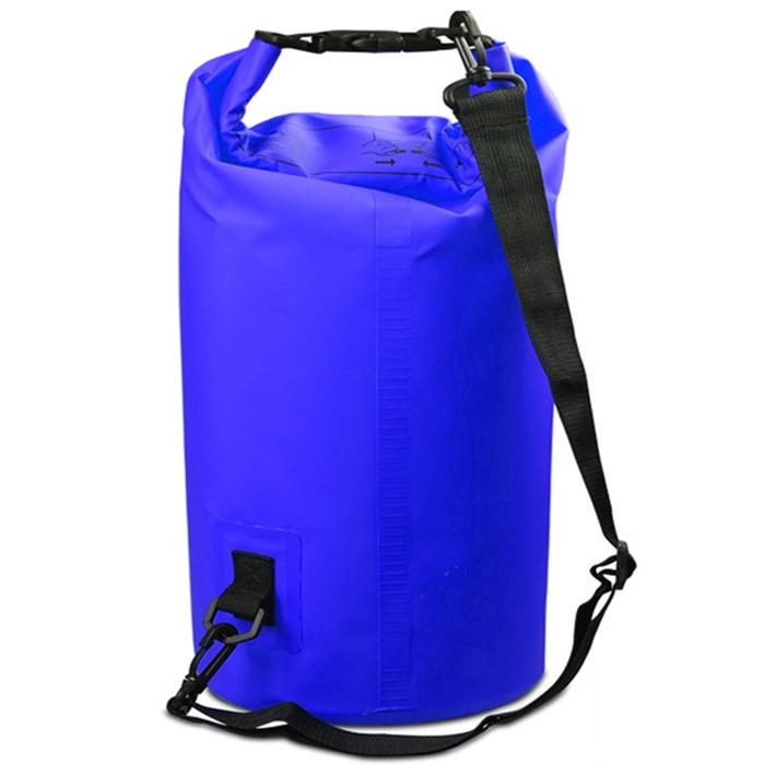V562-D3985GO-202504251512-00 Waterproof Single Shoulder Bag Dry Sack 15L Capacity - Dark Blue - Image 1