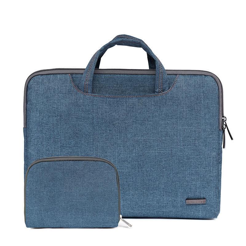 V562-E1027175950DBT-202502282010-00 11.6 Inch Simple Business Laptop Bag with Liner - Ls-116 - Snowflake Nylon Dark Blue - Image 1
