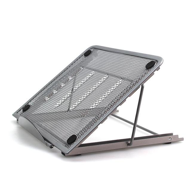 V562-E103550470DBT-202503052021-00 Adjustable Folding Metal Mesh Desktop Cooler - Silver Gray - Image 1