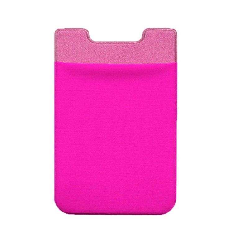 V562-E1035535850DBT-202503280247-00 Lycra Phone Card Holder Stretch Back Sticker Wallet For Cards Bus Pass Bank Fits Most Phones - Rose Red - Image 1