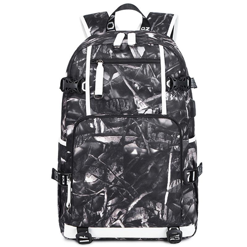 V562-E1065065850DBT-202505271310-00 Student Waterproof Printed Backpack - Black Skin - Image 1