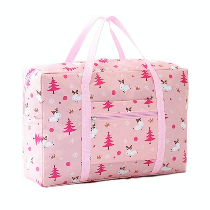 V562-E1065463060DBT-202502271745-00 Waterproof Foldable Travel Bag - Compact & Durable - Pink Lamb - Image 1
