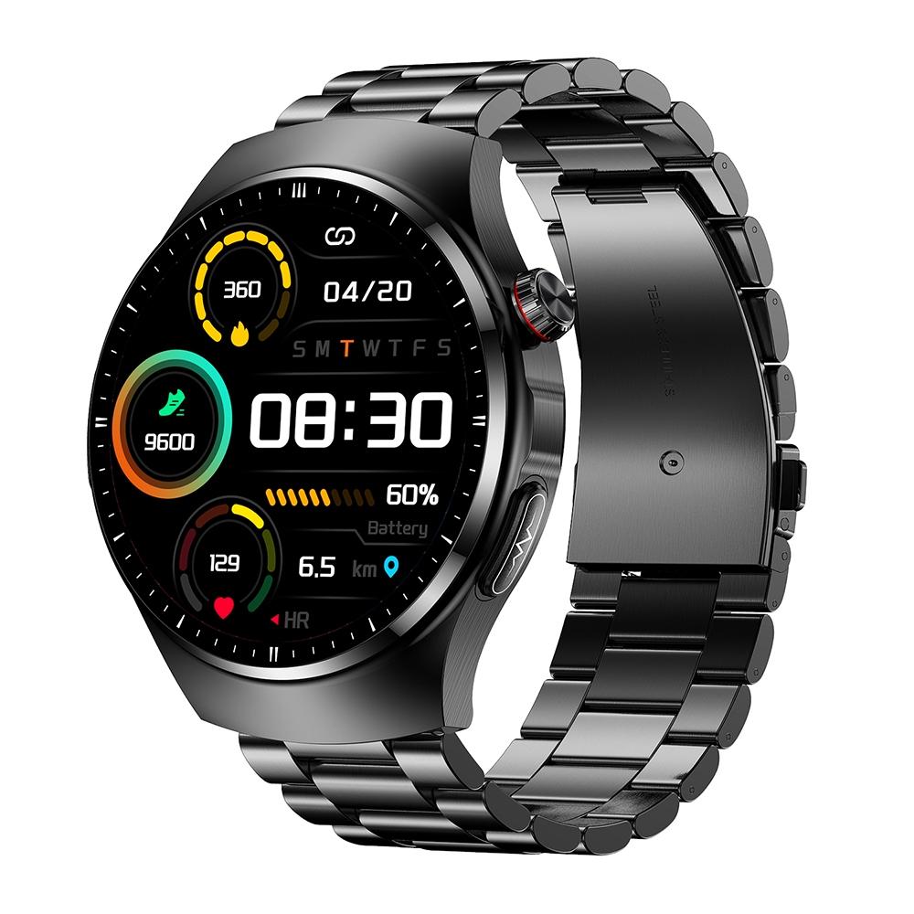 V562-E1072505060DBT-202504252115-00 1.39 Inch Ip67 Waterproof Sports Health Monitoring Smart Bluetooth Calling Watch - Steel Black - Image 1