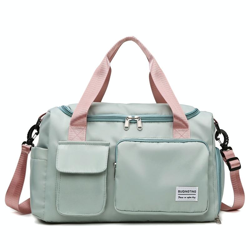 V562-E2042082060DBT-202503041310-00 Waterproof Gym Bag for Travel - Size l - Green Pink - Image 1