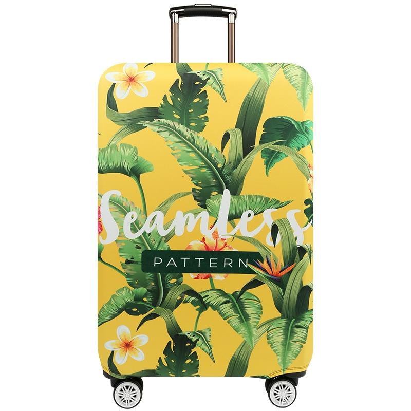 V562-E2060113060DBT-202502281720-00 Stretchy Luggage Dust Cover - Durable & Protective - Size l - Banana Leaf Purple - M - Image 1