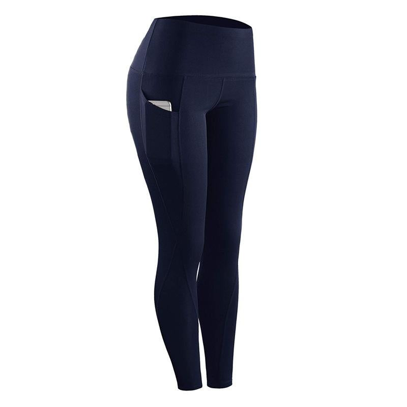 V562-E4006975140DBT-202503261959-00 High Waist Slim Sports Leggings Women Xl Size - Navy Blue - Image 1