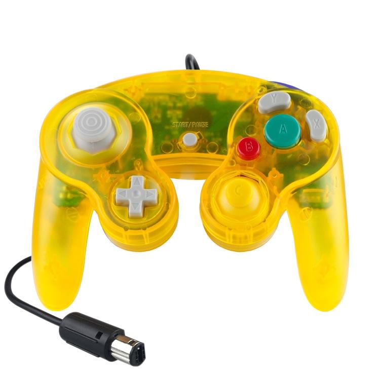 V562-F1026102750DBT-202503201936-00 5 Piece Wired Game Controller for Nintendo Ngc - Transparent Yellow - Image 1