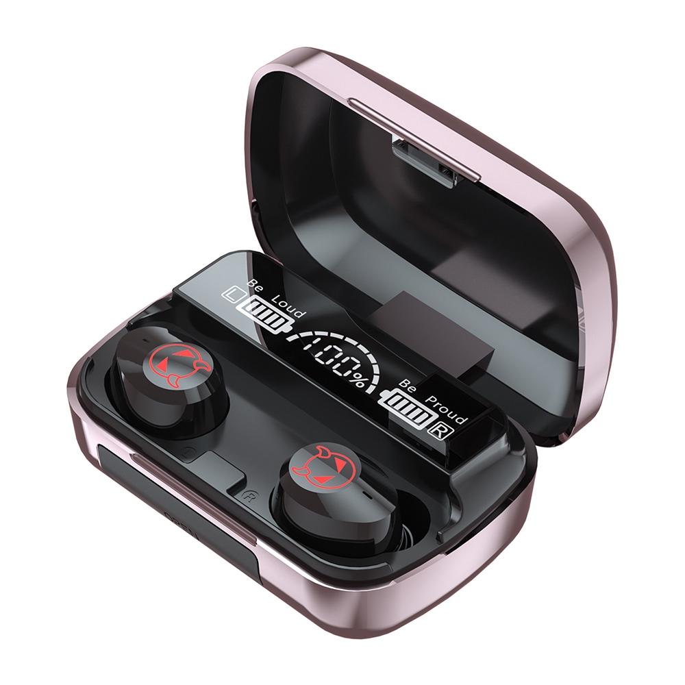 V562-F1369D6PI-202505261706-00 Intelligent Noise Reduction Bluetooth Earphones with Touch Control and Battery Display - Pink - Image 1