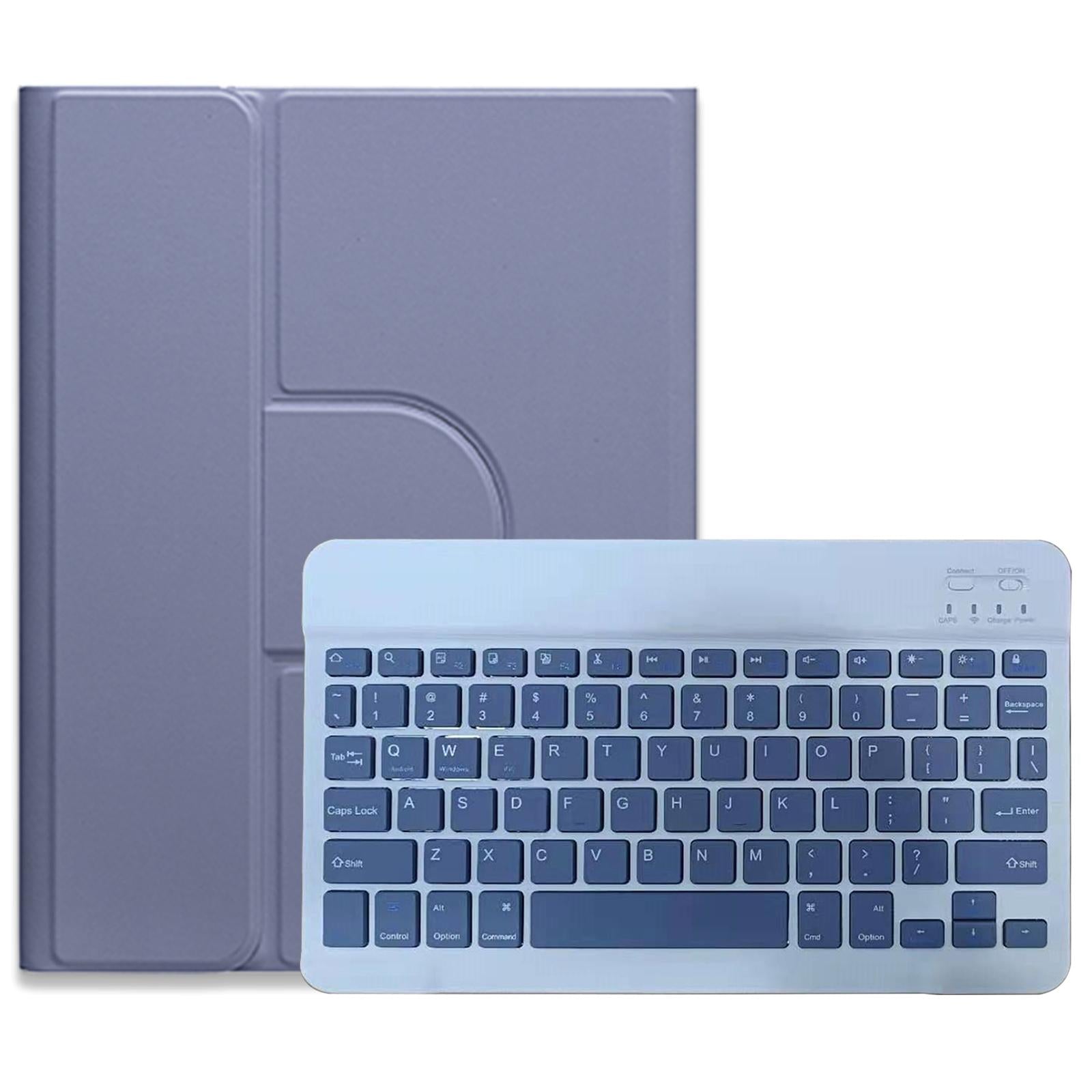 V562-F205040500ADE-202504292005-00 360 Degree Rotatable Bluetooth Keyboard Leather Case - Square Button - Lavender Purple - For Ipad Air 2022 / Ipad Pro 11 2021 - Image 1