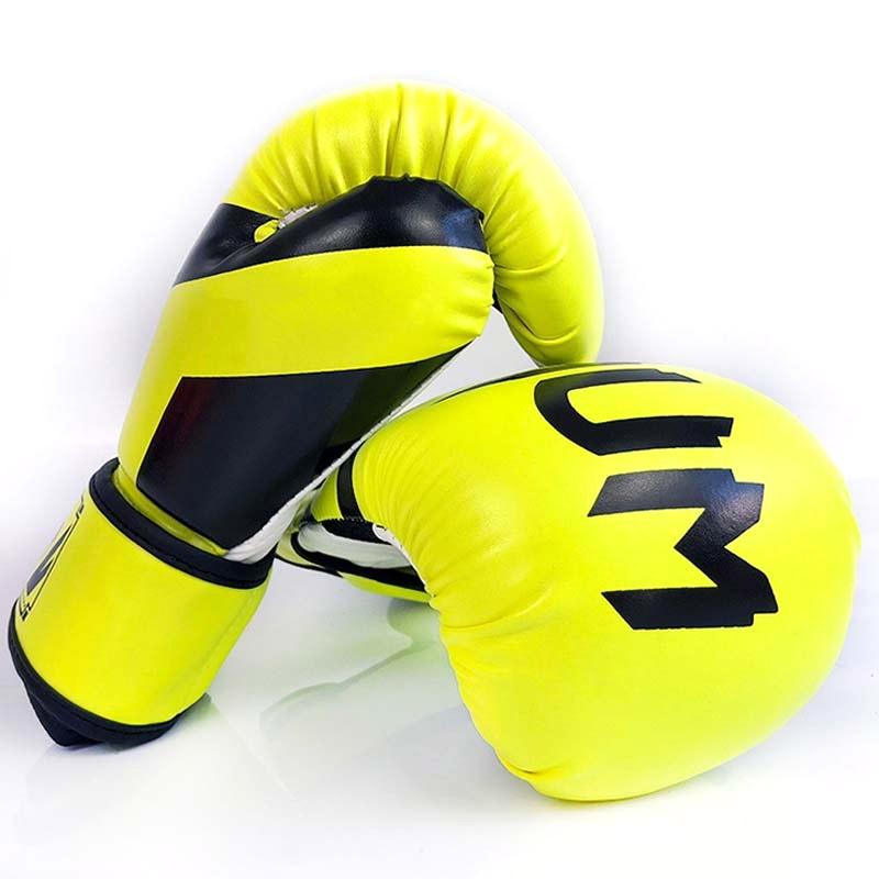 V562-F2092663450DBT-202503072135-00 Professional Boxing Gloves For Adult Training - 10Oz Muay Thai Fighting - Fluorescent Yellow - Image 1