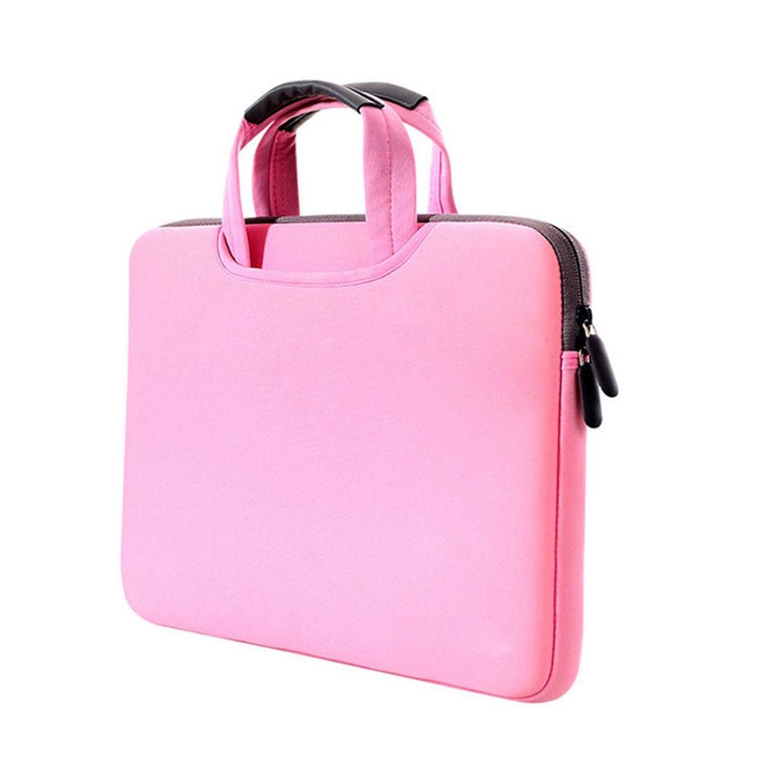 V562-F3155BL-226959-00 Portable Air Permeable Handheld Sleeve for Macbook Air / Pro and Laptops - 38x27.5x3.5cm 15.4 Inch - Pink - Image 1