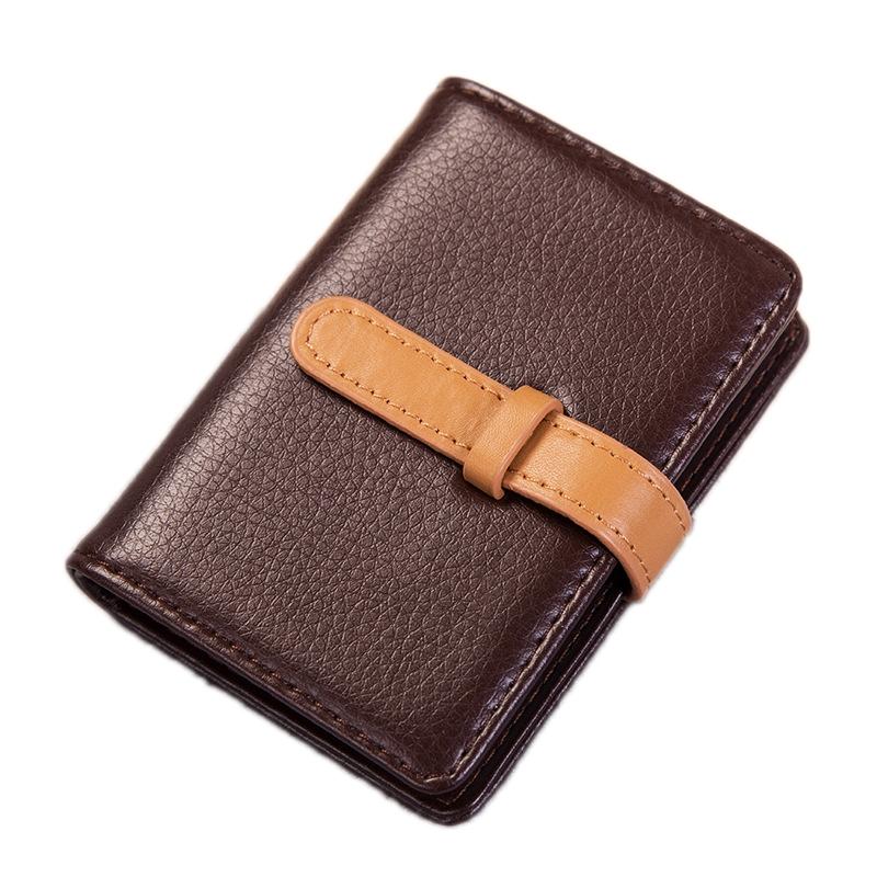 V562-G1021022750DBT-202503280230-00 Portable Pu Leather Card Holder - Business & Credit Cards - Brown - Image 1