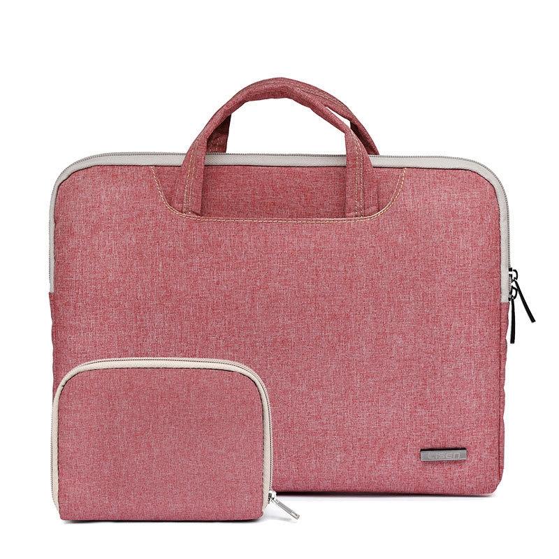 V562-G2027175950DBT-202502282152-00 13.3 Inch Simple Business Laptop Bag With Liner - Ls-116 - Snowflake Nylon Light Red - Image 1
