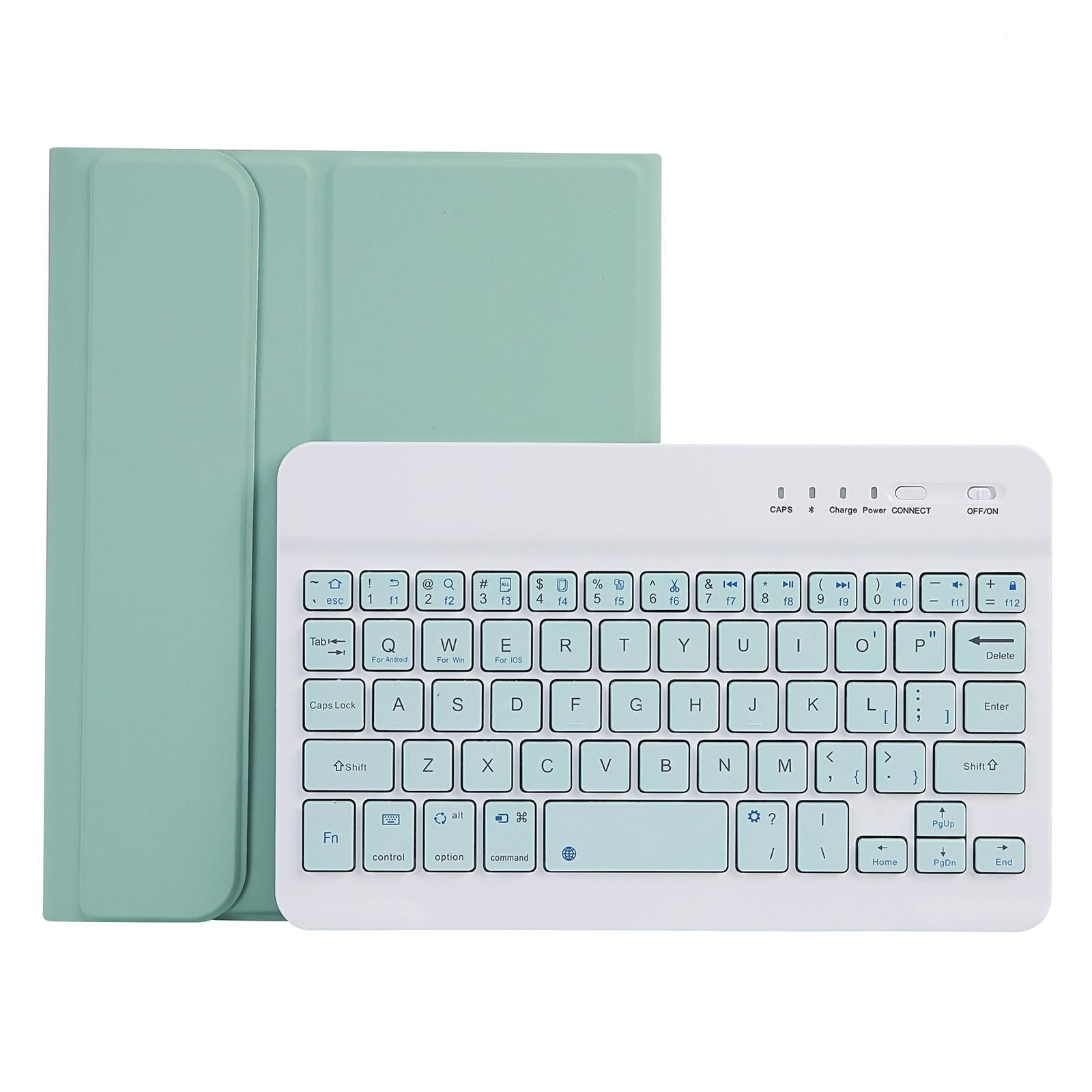 V562-G4101D6PI-202504291822-00 Ultra-Thin Bluetooth Keyboard Tablet Case For Ipad Mini 6 With Stand And Pen Slot - Candy Colour - Green - Image 1