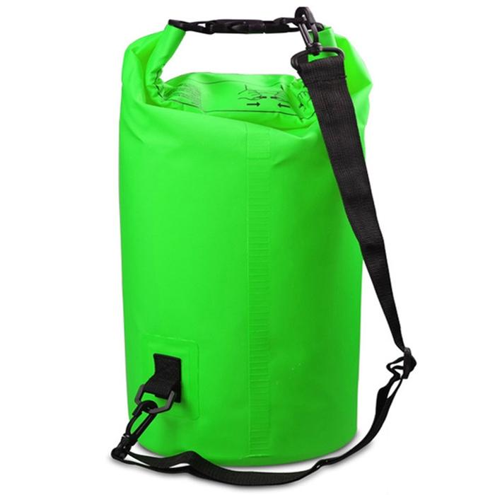 V562-G5985GO-202504251805-00 Waterproof Double Shoulder Bag Dry Sack 20L Capacity - Green - Image 1
