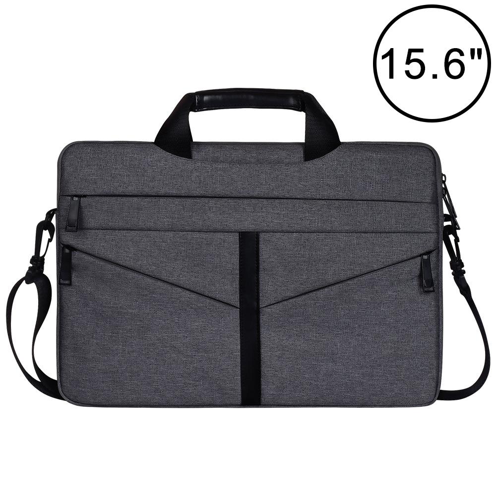 V562-GD2070BL-202503202010-00 Stylish Zipper Laptop Bag With Shoulder Strap - Durable & Breathable - Dark Gray - Image 1