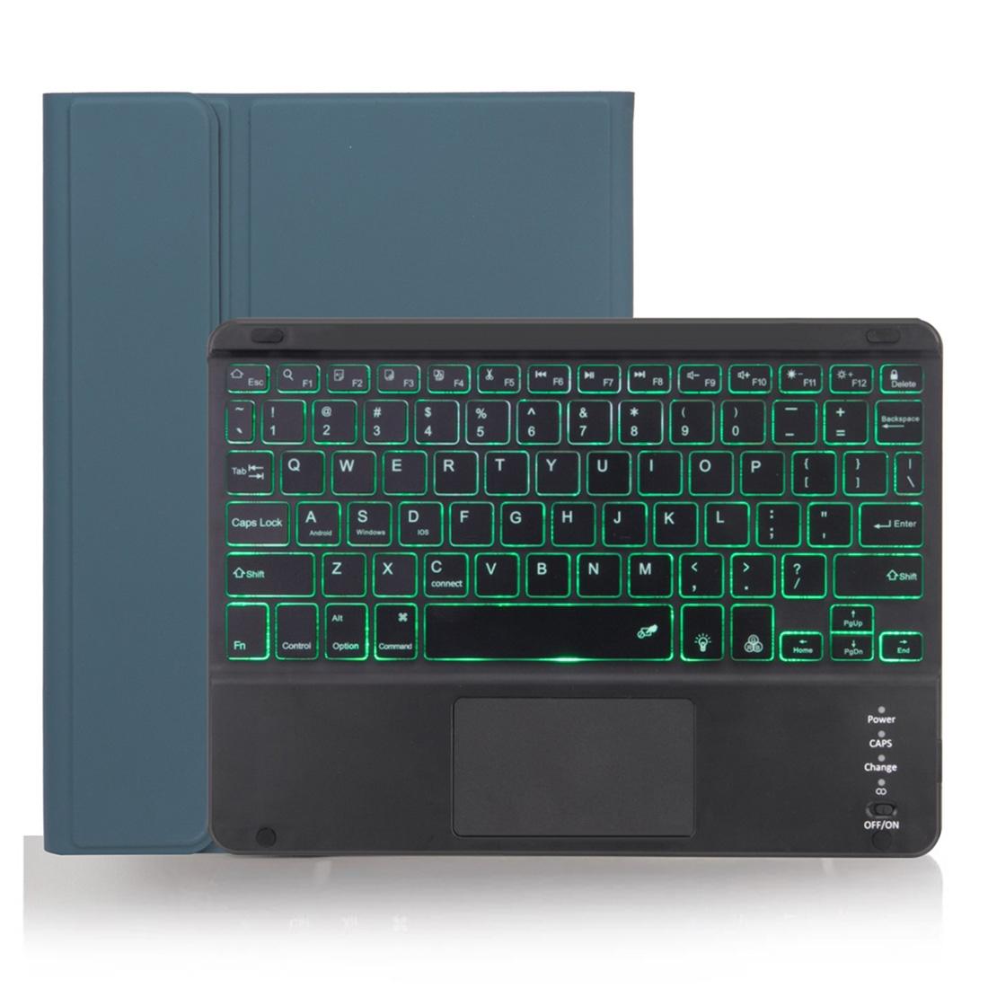V562-GD7120ORPI-202504291812-00 Detachable Bluetooth Keyboard Tablet Case For Ipad Pro 11 With Touchpad Pen Slot & Backlight - Plain Texture - Dark Green - Image 1