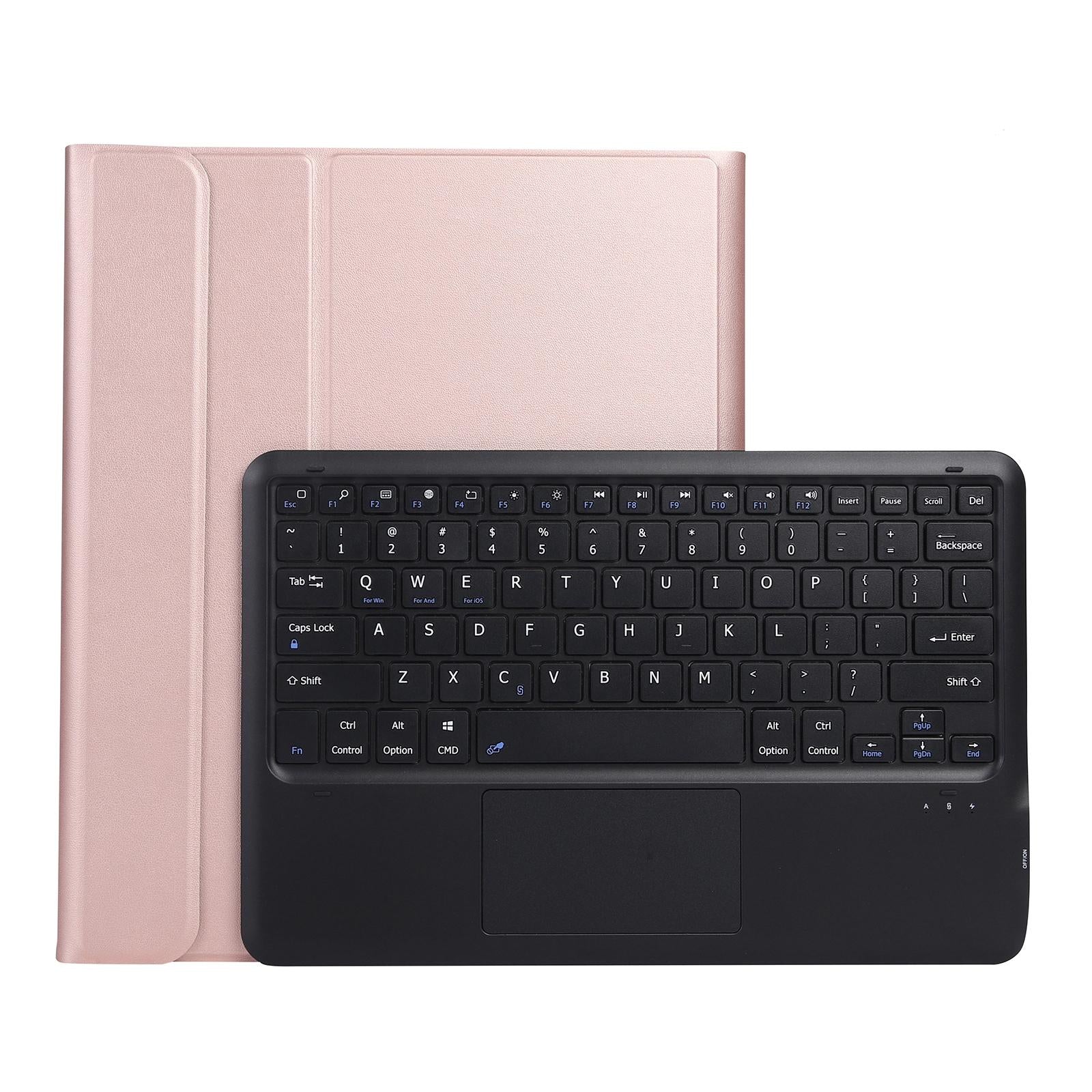 V562-GR2630ORPI-202504291815-00 Detachable Bluetooth Keyboard Tablet Case For Ipad Pro 12.9 - Ultra-Thin With Touchpad Pen Slot & Holder - Rose Gold - Image 1