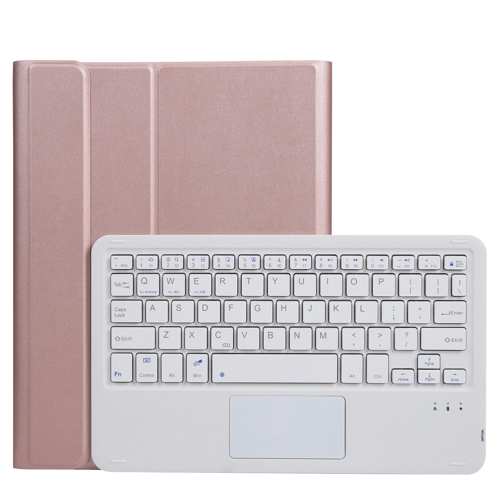 V562-GR8256SCMW-202504291922-00 2-In-1 Bluetooth Keyboard & Leather Tablet Case For Ipad Pro 11 / Ipad Air 2020 - Rose Gold - Image 1