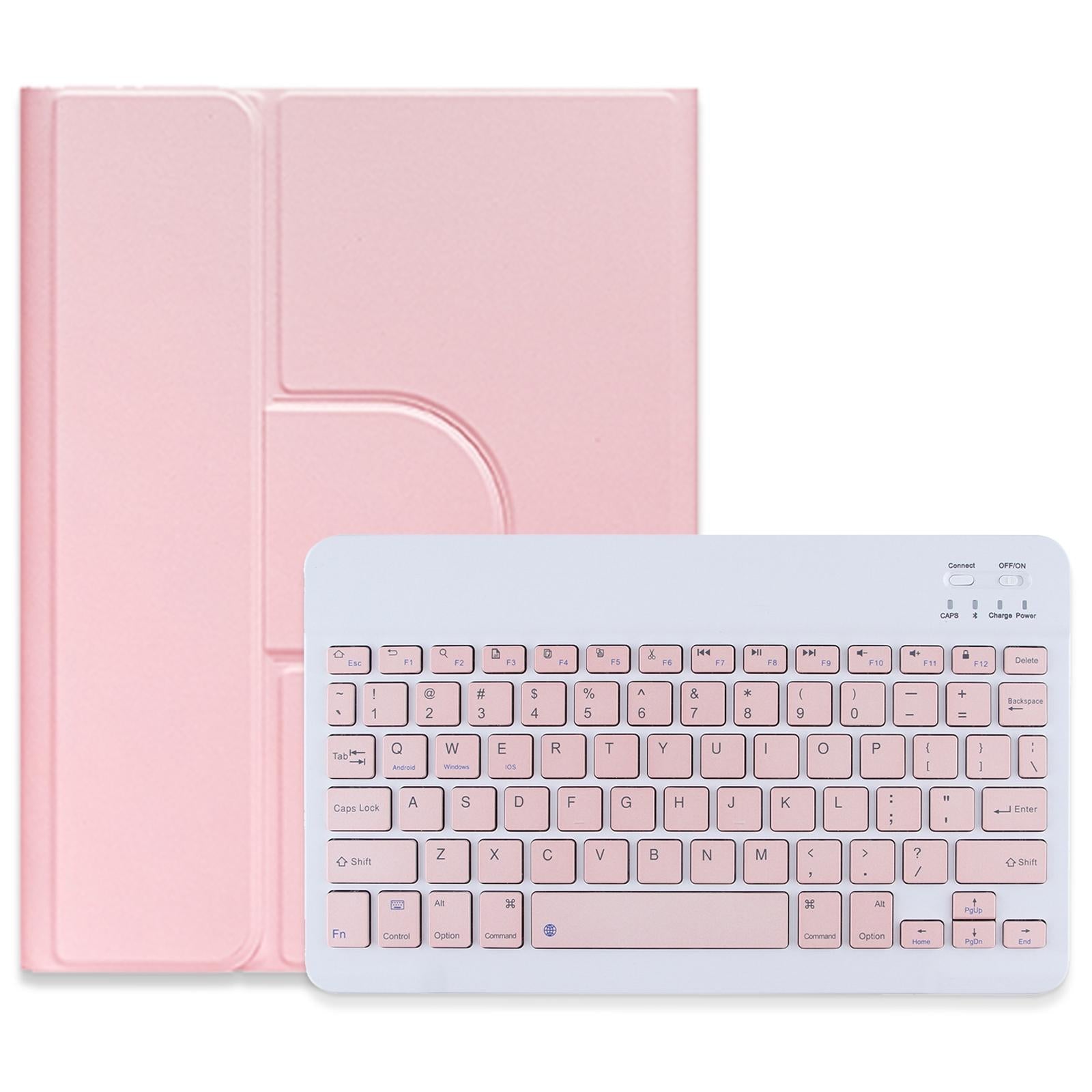 V562-H105040500ADE-202504291947-00 360 Degree Rotatable Bluetooth Keyboard Leather Case - Square Button - Pink - For Ipad 10Th Gen 10.9 2022 - Image 1