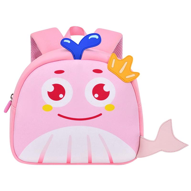 V562-H105776500ADE-202503041826-00 Kids' Anti-lost School Bag - Secure & Stylish - Pink Whale Medium - Image 1