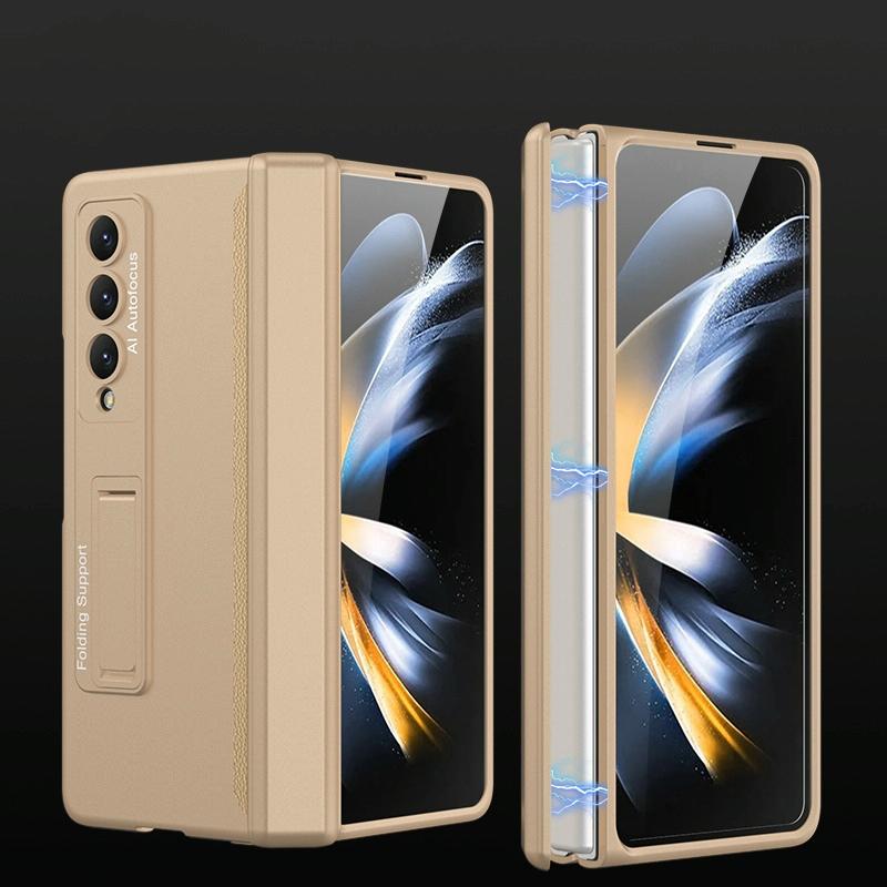 V562-H109957300ADE-202503211421-00 For Samsung Galaxy Z Fold4 5G Foldable Magnetic Hinged Case - Champagne Gold - Image 1