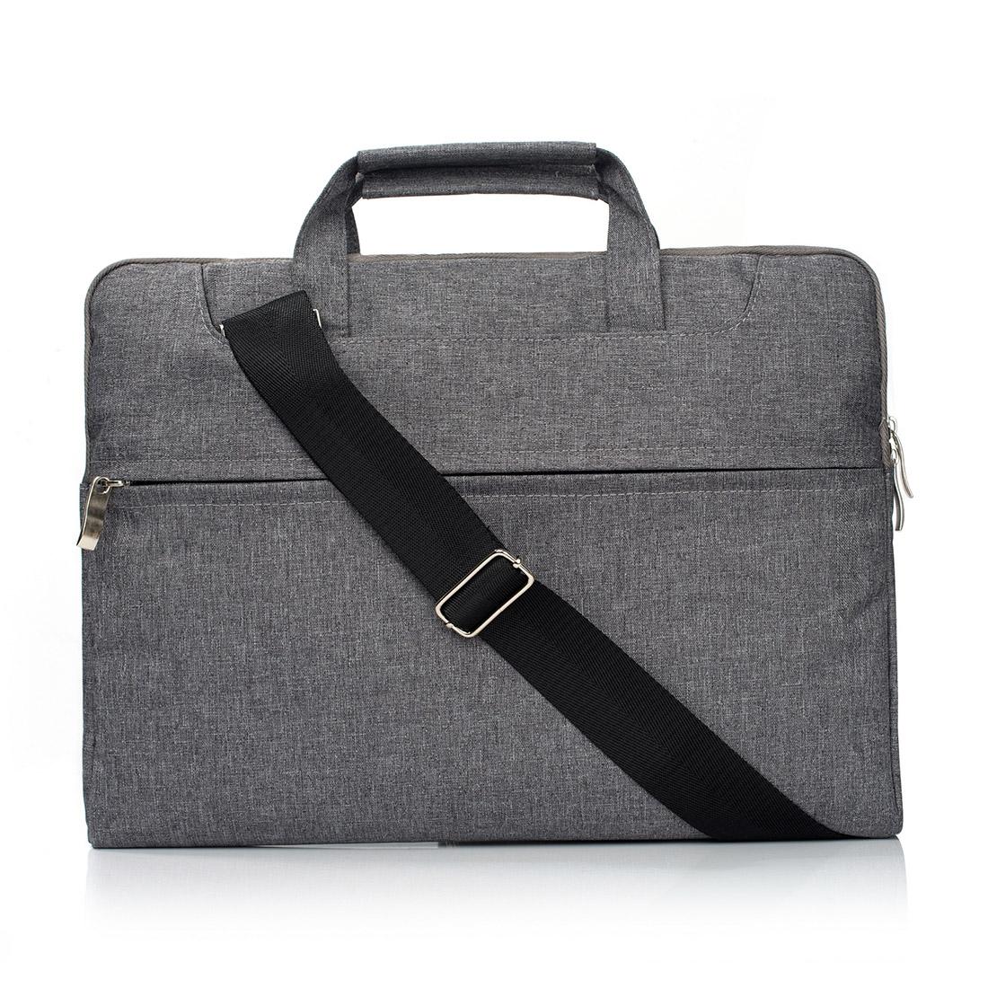 V562-H3050BL-202502282015-00 13.3 Inch Laptop Bag - Portable one Shoulder Zipper Design for Macbook Samsung Sony Dell Alienware Chuwi Asus Hp - Grey - Image 1