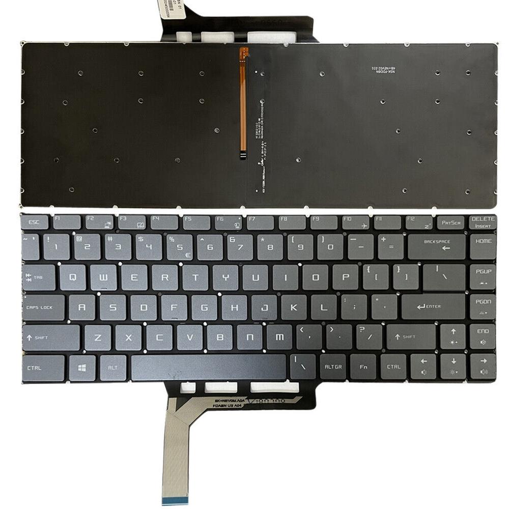 V562-H4000PLP-202502271953-00 Backlit Laptop Keyboard for Msi Gs65 Series - us Version - Grey - Image 1