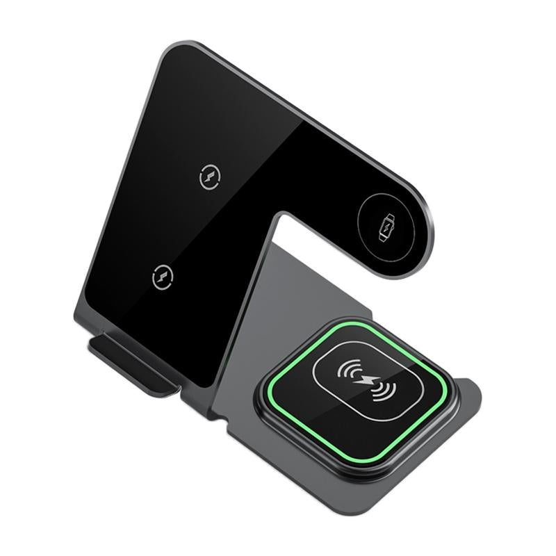 V562-H431G8PI-202504212027-00 15W 3 In 1 Aluminum Wireless Charger - Grey - Image 1