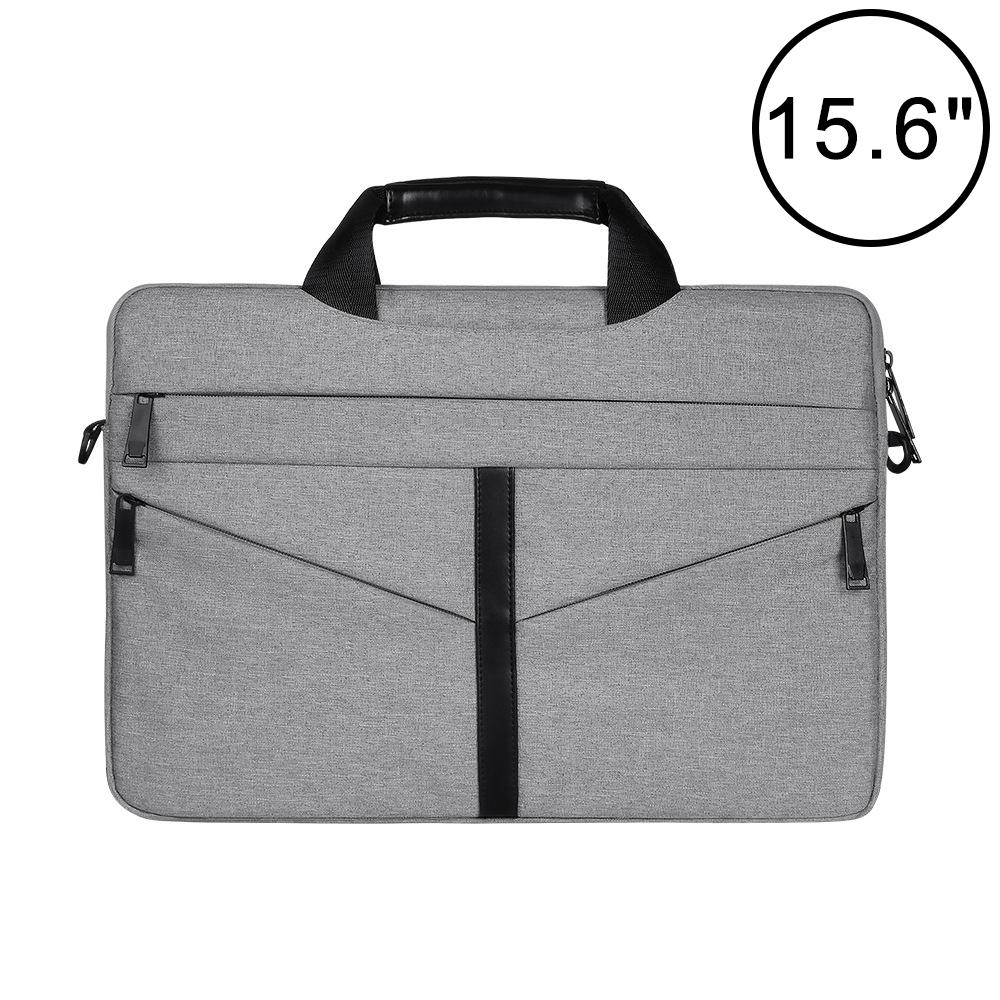 V562-HL2070BL-202503202010-00 Stylish Zipper Laptop Bag With Shoulder Strap - Durable & Breathable - Light Grey - Image 1