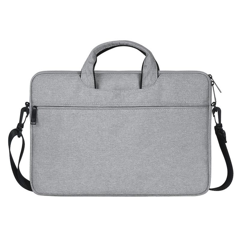 V562-HL6025BL-202502282226-00 Waterproof Oxford Cloth One-Shoulder Handbag For 15.6 Laptops - Hidden Portable Strap - Light Grey - Image 1