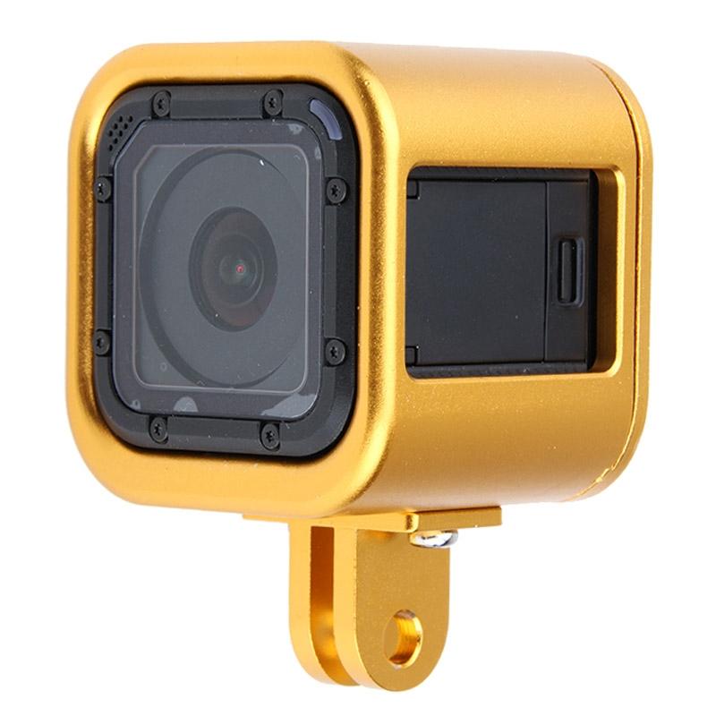 V562-J1013-PLD-S-202502241252-00 Aluminum Protective Cage for Gopro Session Cameras - Gold - Image 1