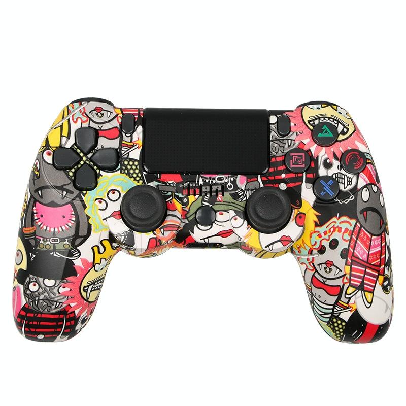 V562-J1025163060DBT-202503201946-00 Wireless Bluetooth Game Controller for Ps4 with Dual Vibration and Light Strip - Cartoon - Image 1