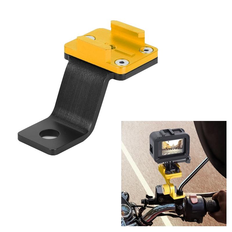 V562-J1121ATOM-202505211953-00 Universal Alloy Handlebar Phone Mount for Sport Cameras - Gold - Image 1