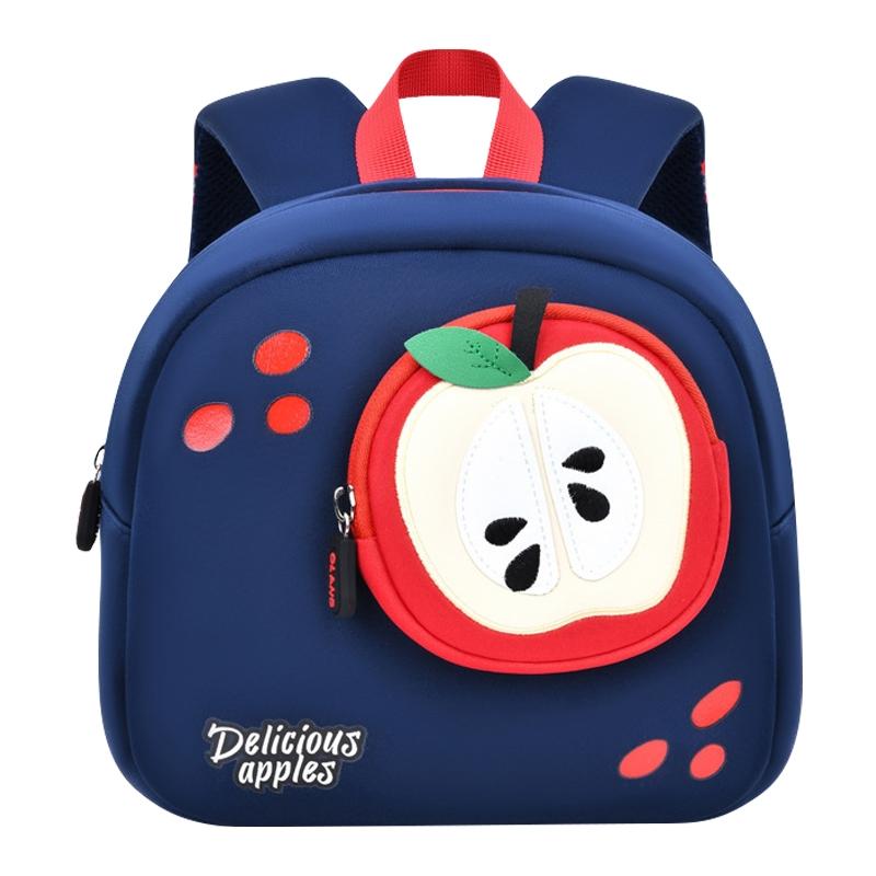 V562-L105776500ADE-202503041826-00 Kids' Anti-lost School Bag - Secure & Stylish - Royal Blue Apple Medium - Image 1