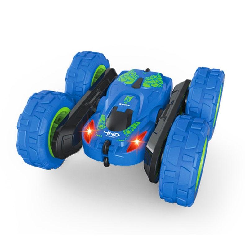 V562-L1965THC-202504291306-00 Blue Stunt Tumbling Car Toy with 2.4ghz Remote Control - Image 1
