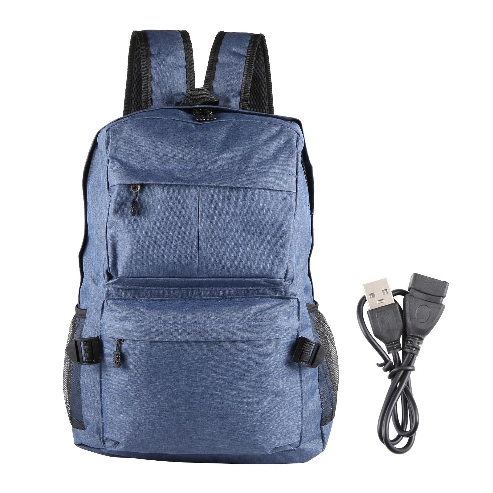 V562-L8117CH-202502282025-00 Versatile Canvas Laptop Backpack for 13-15 Inch - 36x25x10cm - Blue - Image 1