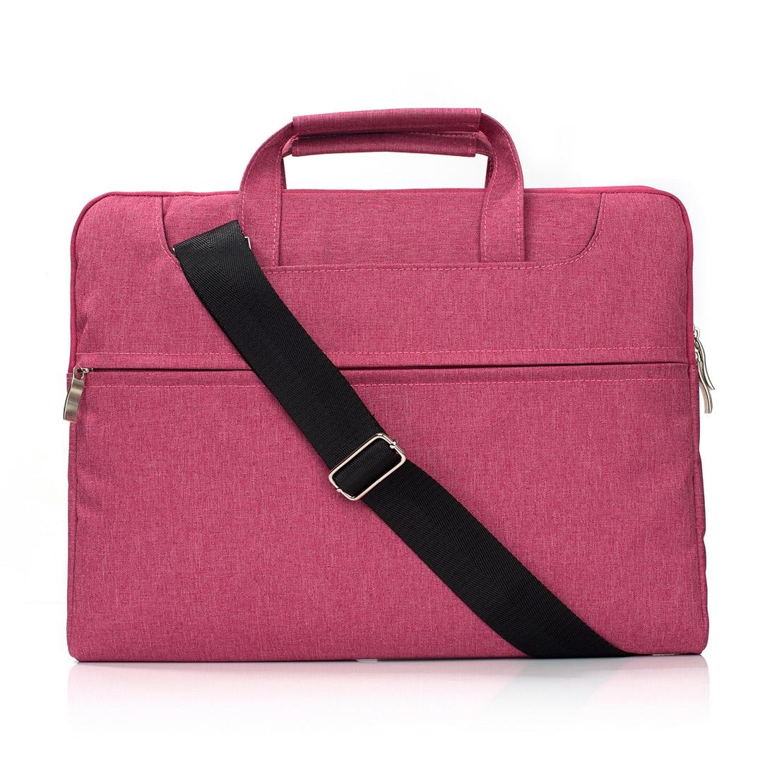 V562-M1040BL-202502282246-00 11.6 Inch Laptop Bag - Portable one Shoulder Zipper for Macbook Samsung Sony Dell Alienware Chuwi Asus Hp - Magenta - Image 1