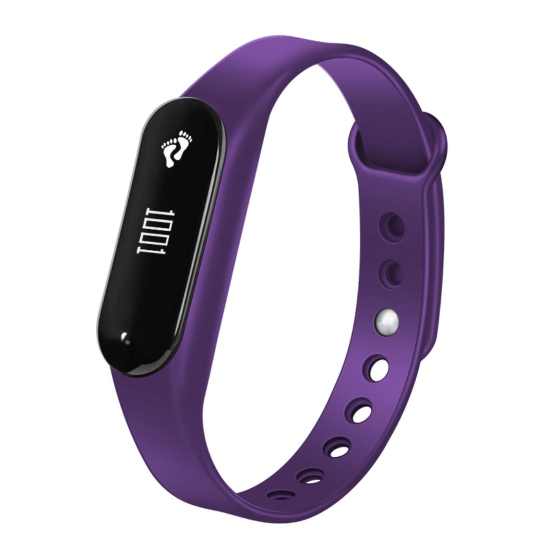 V562-P8630AC-202504252210-00 Bluetooth Smart Bracelet With Heart Rate Monitor And Sleep Tracker - Purple - Image 1