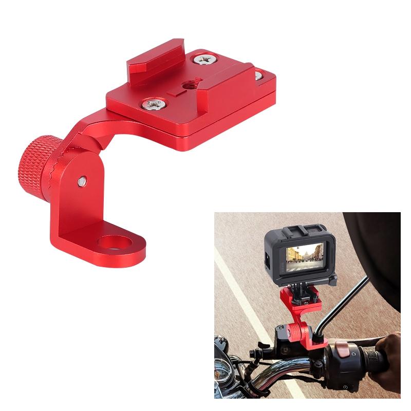 V562-R0021ATOM-202506181715-00 Universal Motorcycle Phone Bracket for Action Cameras - Red - Image 1