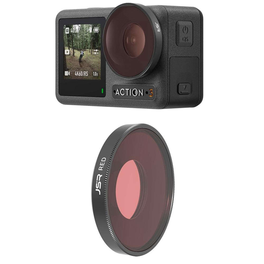 V562-R1150POD-202502241310-00 Underwater Lens Filter for Dji Action 3 - Diving - Red - Image 1