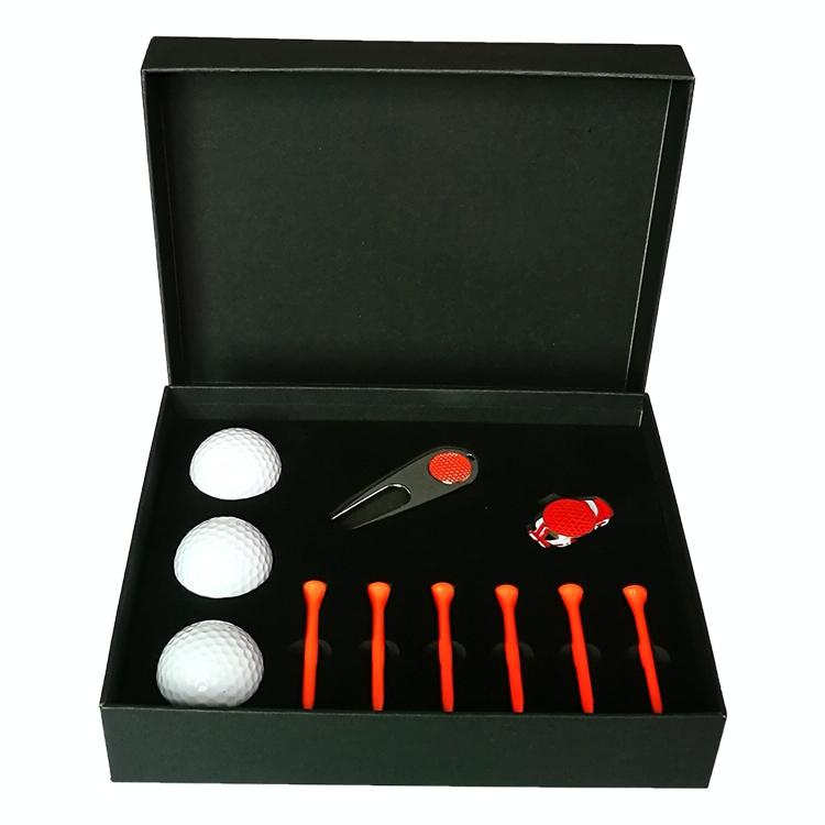 V562-R2241GO-202502241230-00 Complete Golf Gift Set 11-in-1 Tees Divot Tool and 3 Balls - Red - Image 1