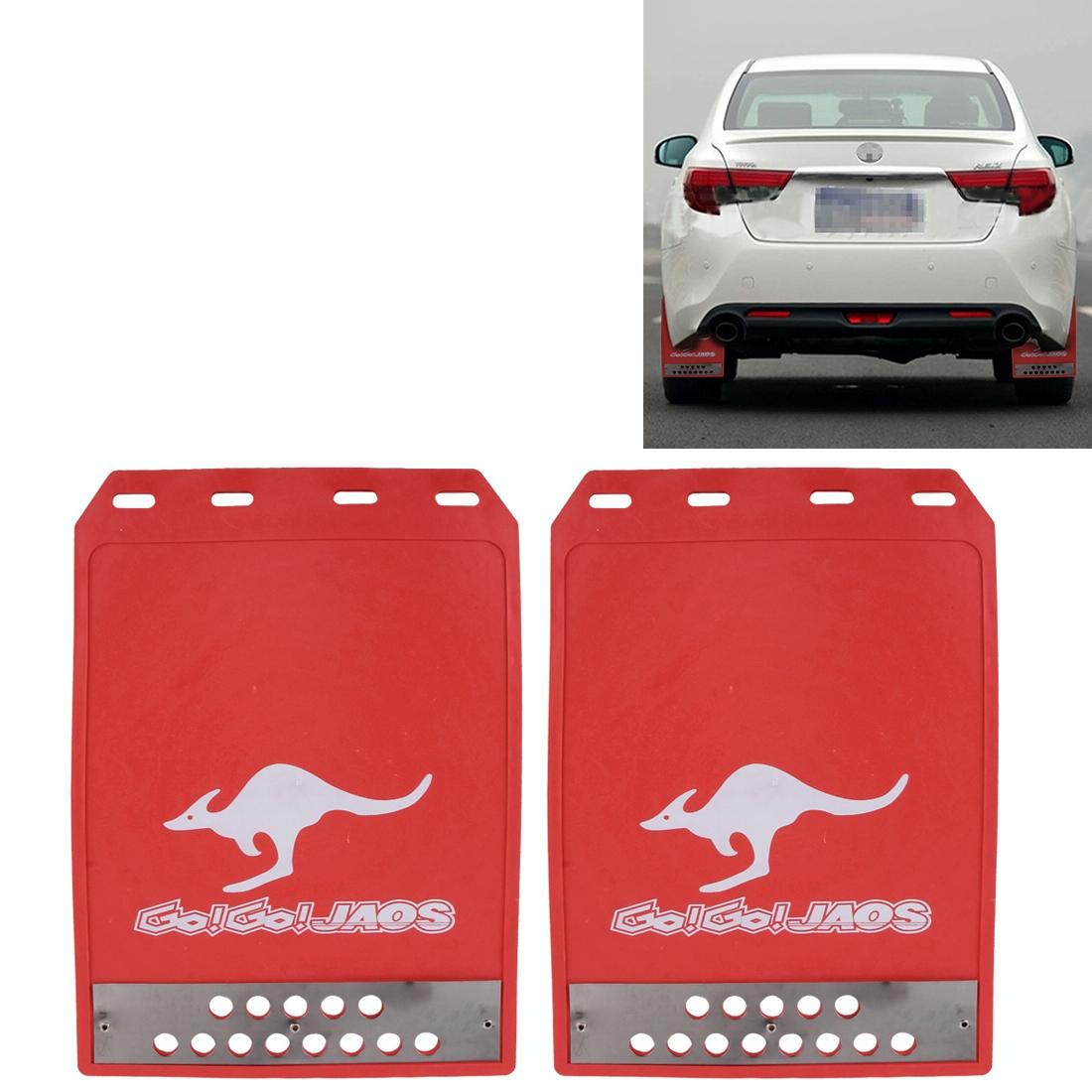 V562-R4150SMC-202502260820-00 2 Pcs Premium Heavy Duty Molded Splash Mud Flaps Auto Front And Rear Fender Guard Small Size Random Pattern Delivery - Red - Image 1