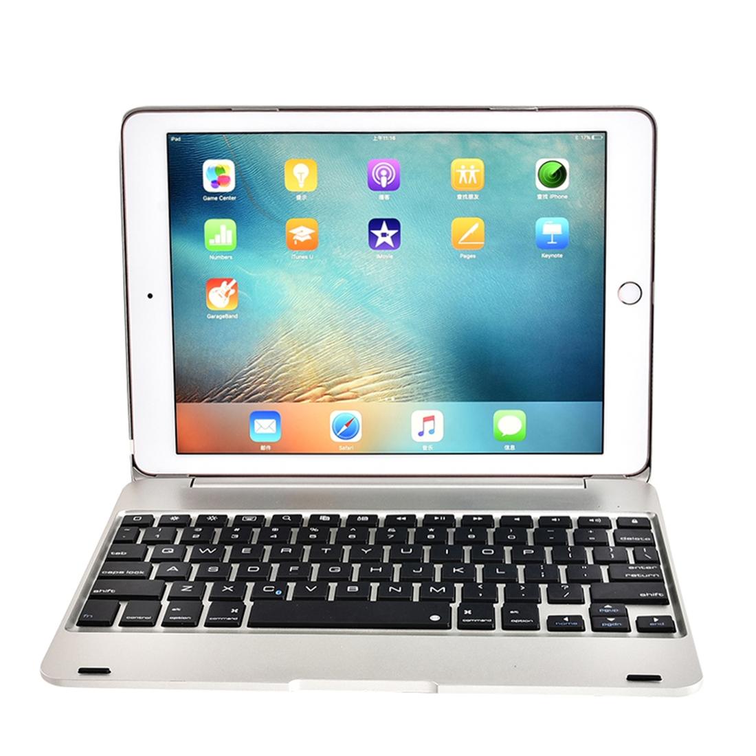 V562-S3300ORPI-202504291840-00 Horizontal Flip Tablet Case With Bluetooth Keyboard For Ipad Pro 9.7 / Ipad Air 2 - Silver - Image 1