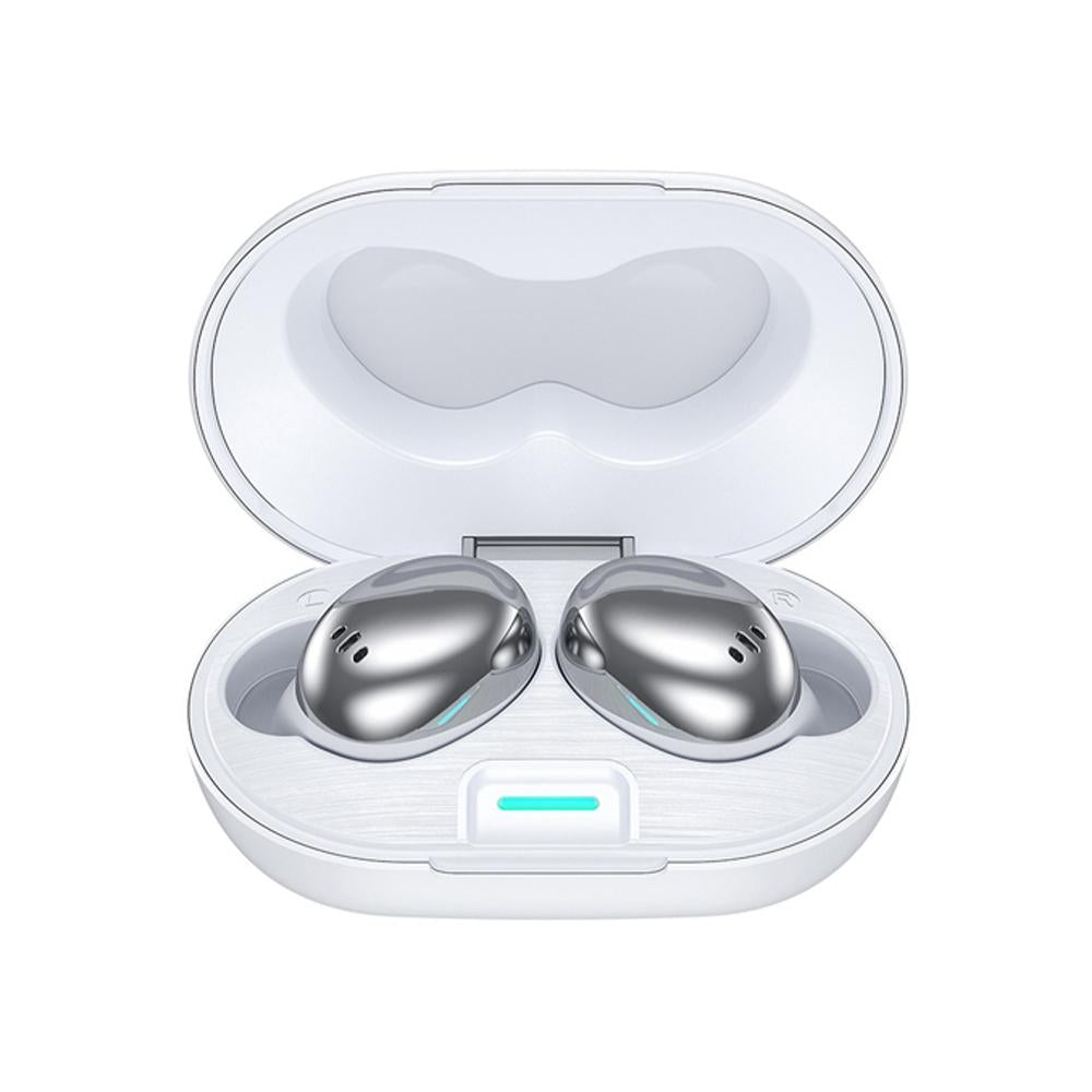 V562-W9263D6PI-202505222032-00 Metal Plating Wireless Tws Earphones with Charging Box - Bluetooth 5.0 - White - Image 1