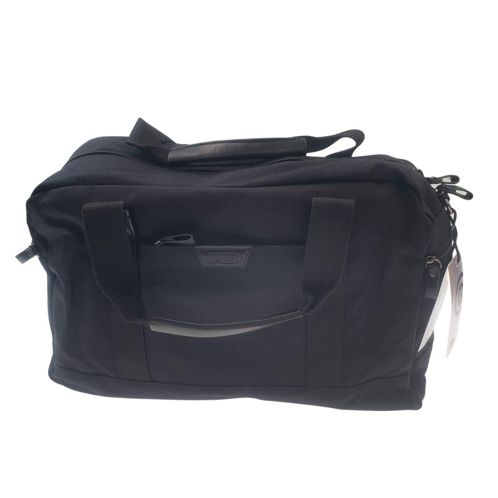V563-00317C-BLACK-149811-00 FIB Byron Cotton Canvas Overnight Bag Travel Luggage Duffle Duffel - Black - Image 1