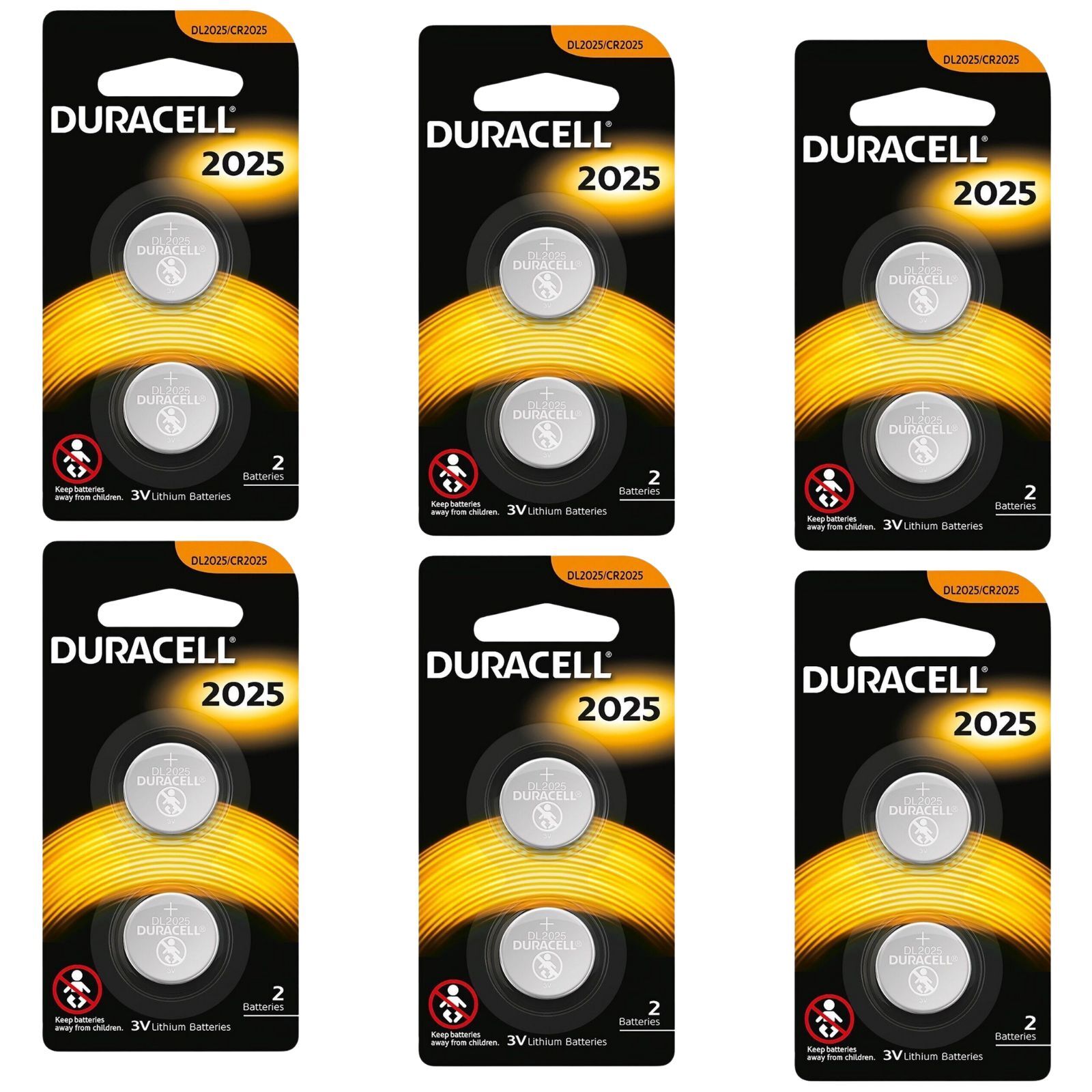 V563-041333686486-6PK-202505071415-00 12x Duracell CR2025 Battery Lithium 3V Battery - Image 1