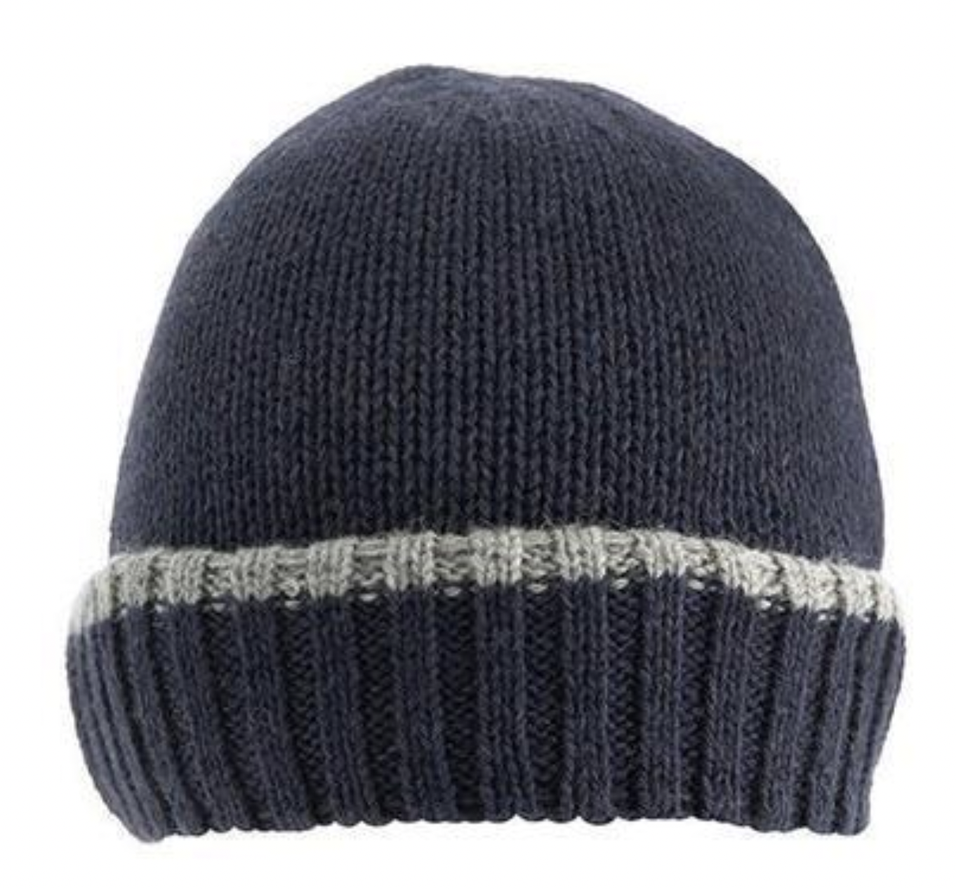 V563-1-4086-NVY-SLTE-202506020830-00 Dents Mens Knitted Hat w/ Turn Up Brim Warm Winter Ski - Navy / Slate - Image 1