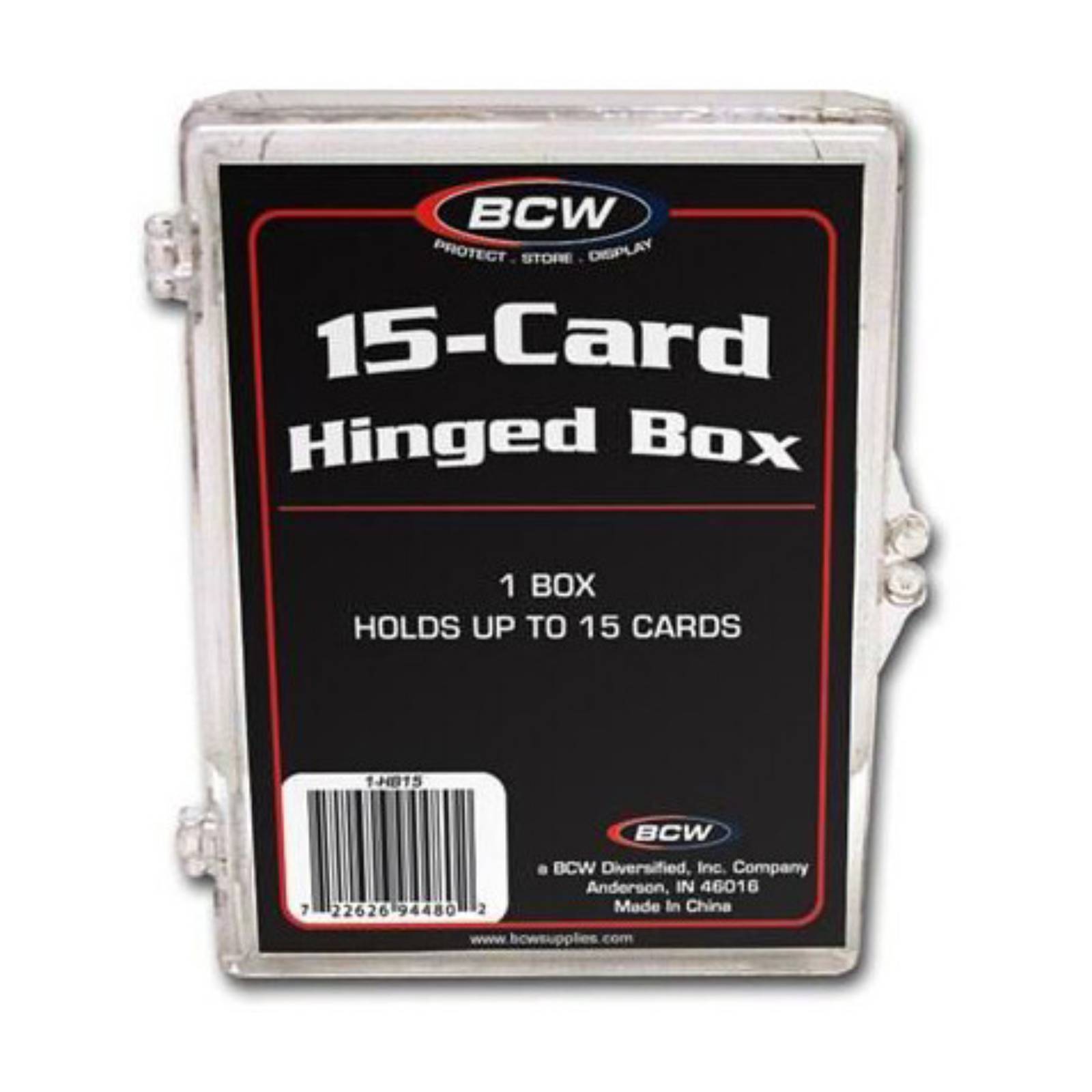 V563-1-HB15-202503051526-00 BCW 15 Card Hinged Playing Card Box Collect Storage Collector Holder - Image 1