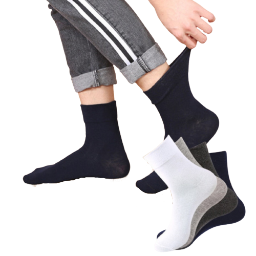 V563-10COTTONLTSOX-ACOLOR11-14-202503051811-00 10x Pairs COTTON Rich LOOSE TOP SOCKS Medical Circulation Diabetic Comfort BULK - - - Image 1